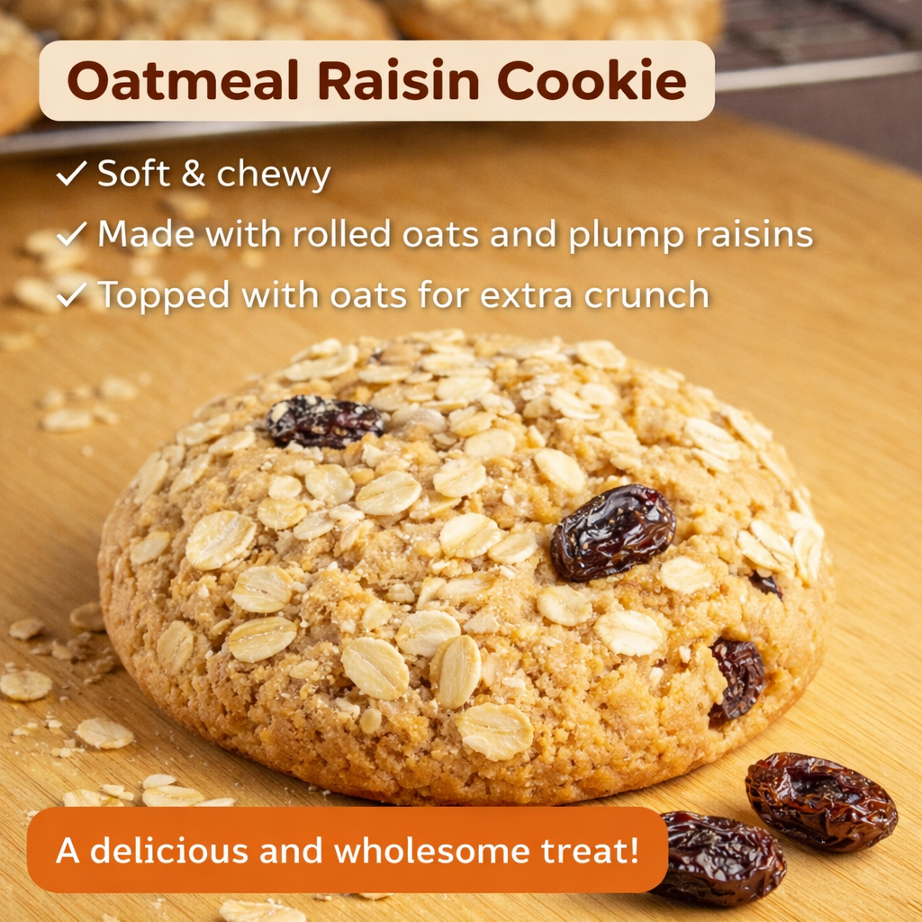 Oats and Raisins Cookies Premium Eggless