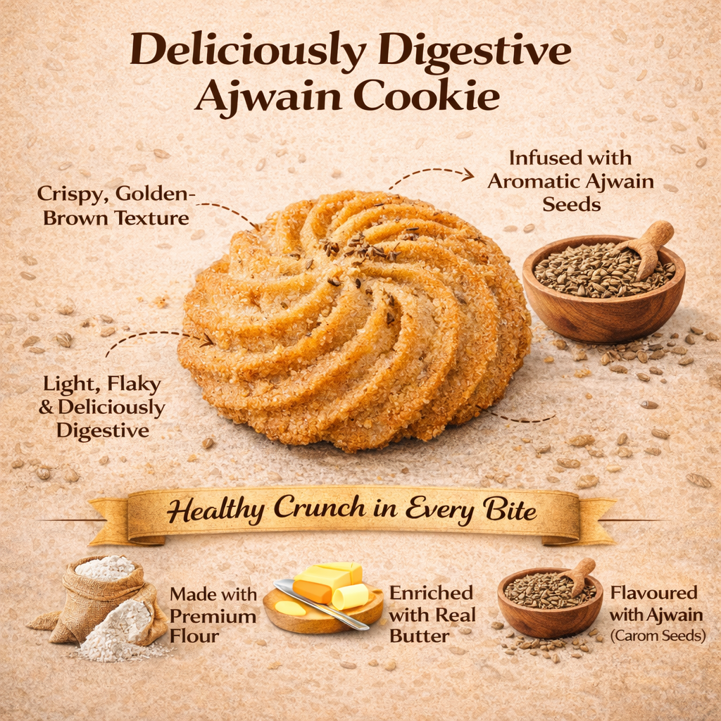 Premium Eggless Ajwain Cookies