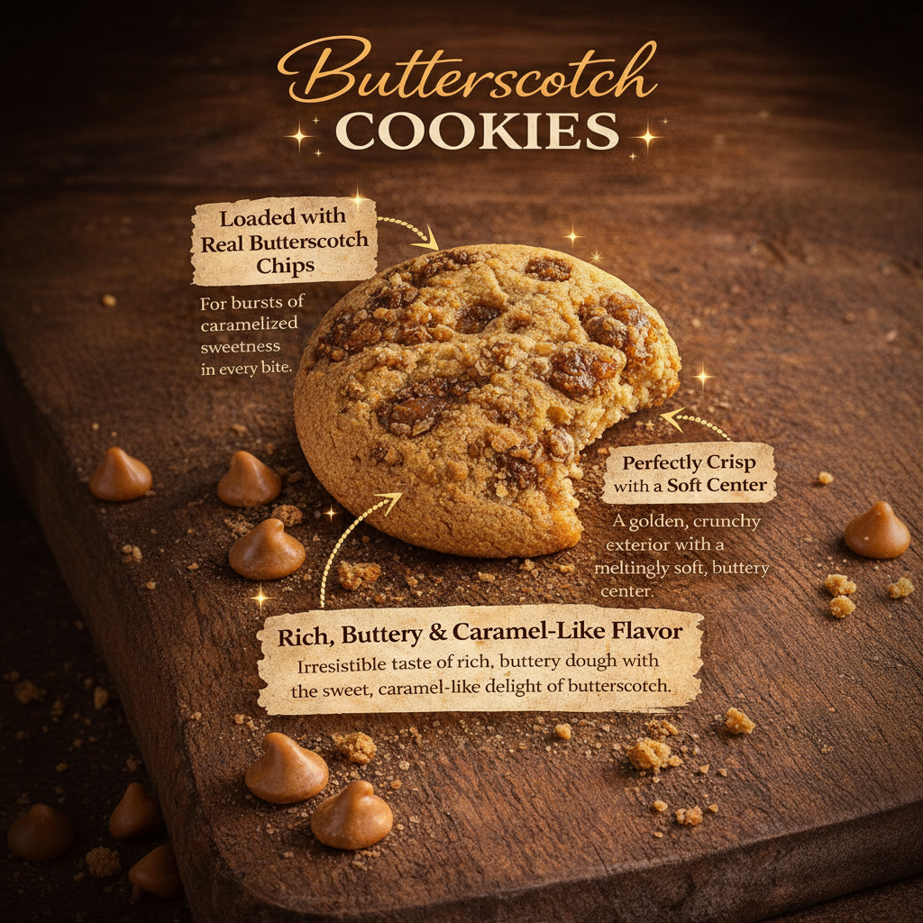 Premium Eggless Butterscotch Cookies