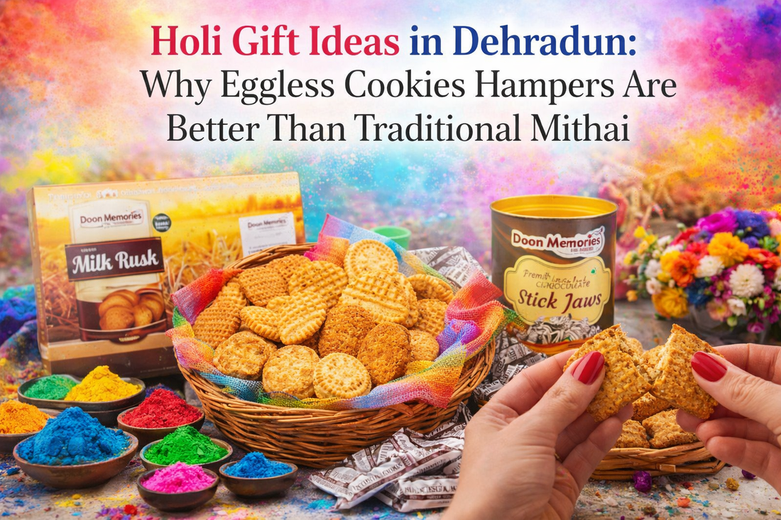 Holi Gift Ideas in Dehradun: Why Eggless Cookies Hampers Are Better Than Traditional Mithai