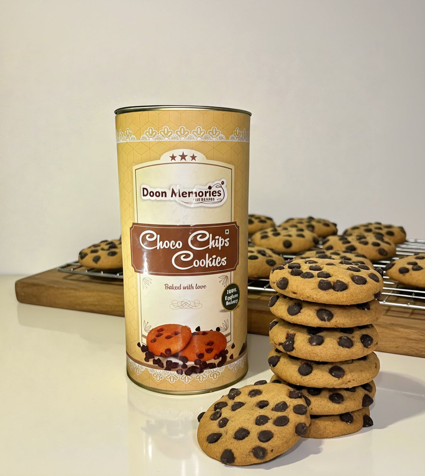 Doon Memories eggless choco chips cookies