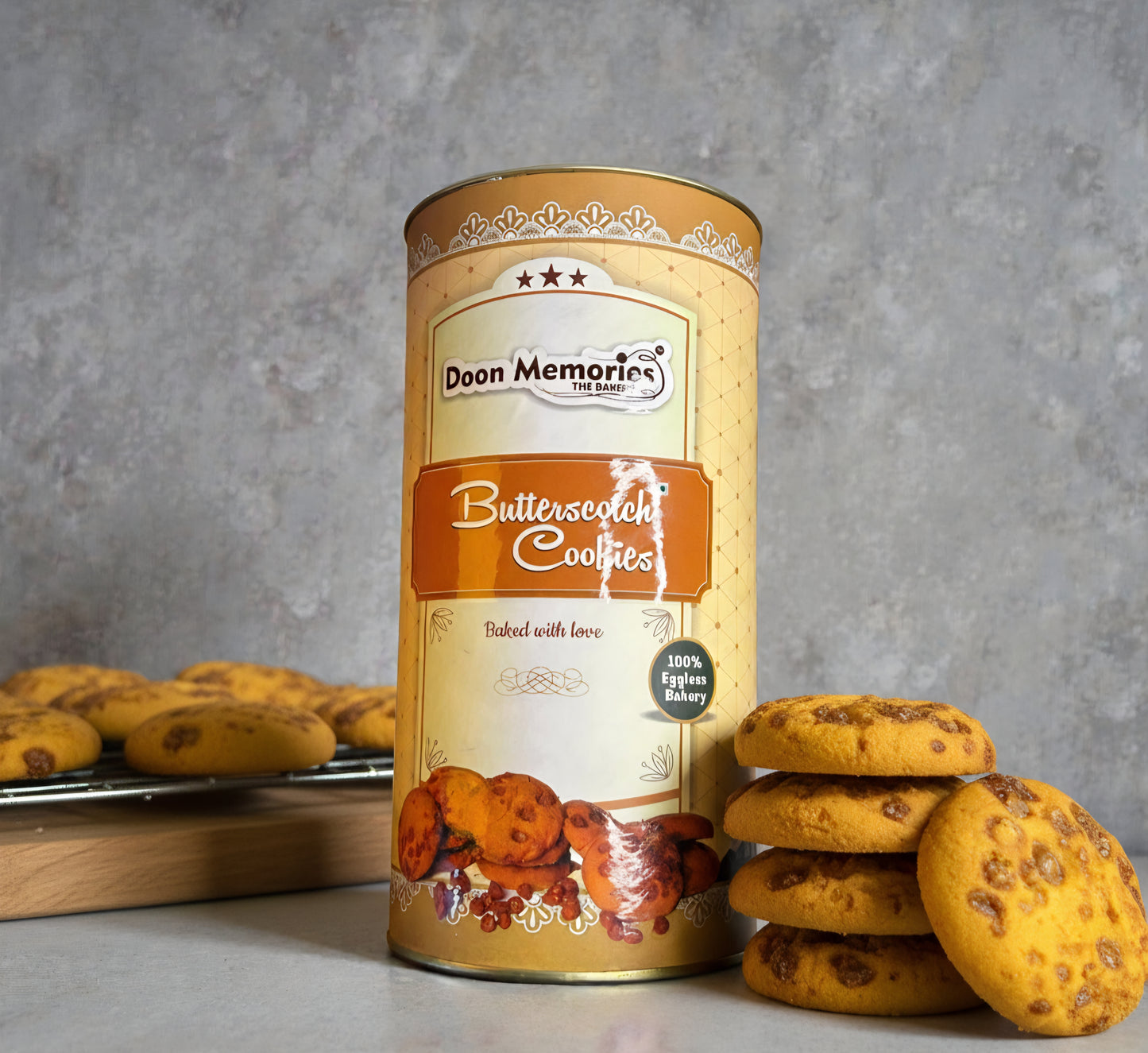 Eggless butterscotch cookies premium