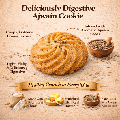 Premium Eggless Ajwain Cookies