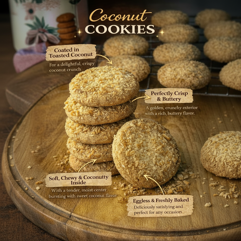 Coconut Cookies Premium Eggless