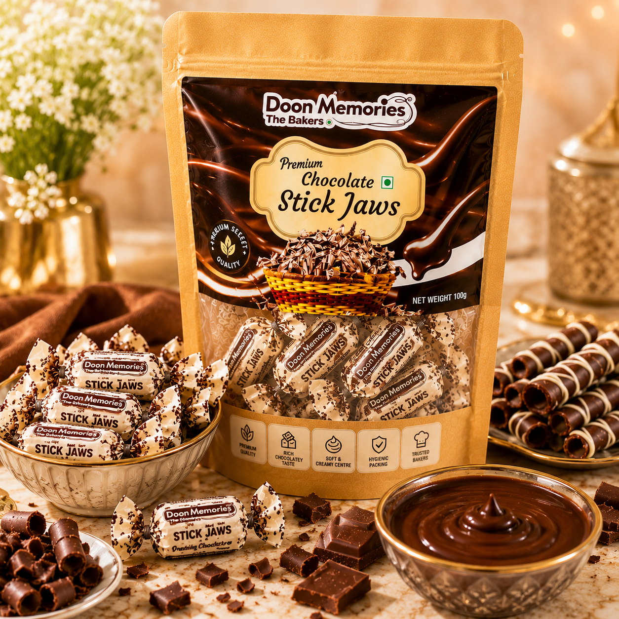 Chocolate Stick Jaws (100gm)